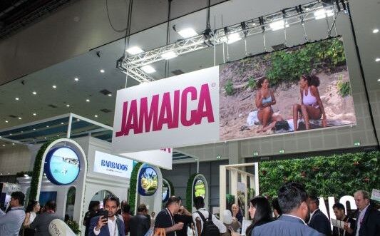 Jamaica booth at Arabian International Travel Market in Dubai